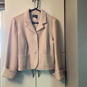 L’Officiel, XL, 100% wool, fully lined, raw edge style, smal back vent, as new